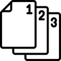 Icono de muchas versiones de un mismo documento